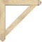 Ekena Millwork Traditional Arts and Crafts Rough Sawn Bracket w/ Offset Brace, Douglas Fir, 6"W x 34"D x 34"H BKT0604X34X34TRA03RDF - alternate 3